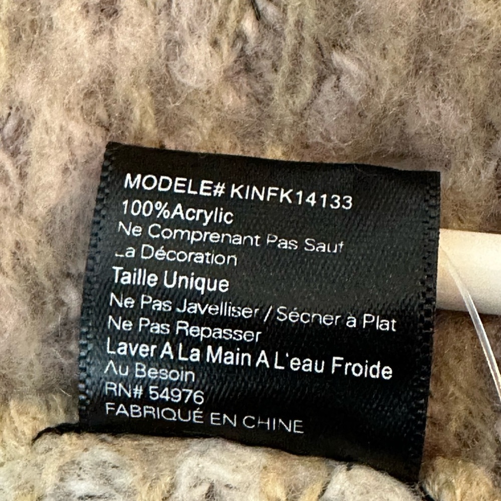 NWT David and Young Figure 8 Double Loop Scarf in Neutral Tones Color Block - Picture 8 of 8